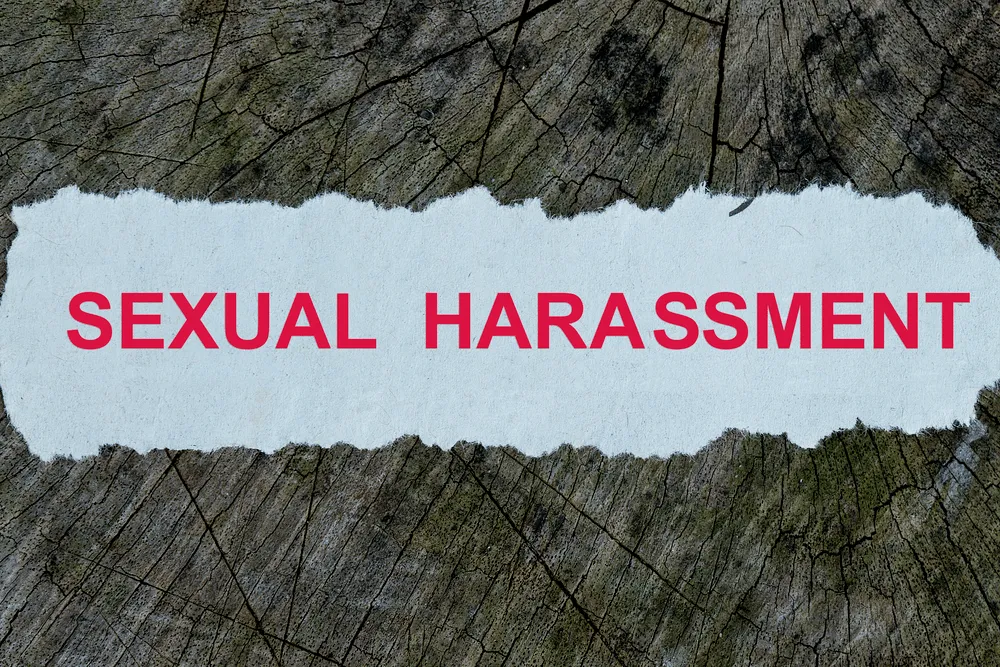 Sexual Harassment written in red.